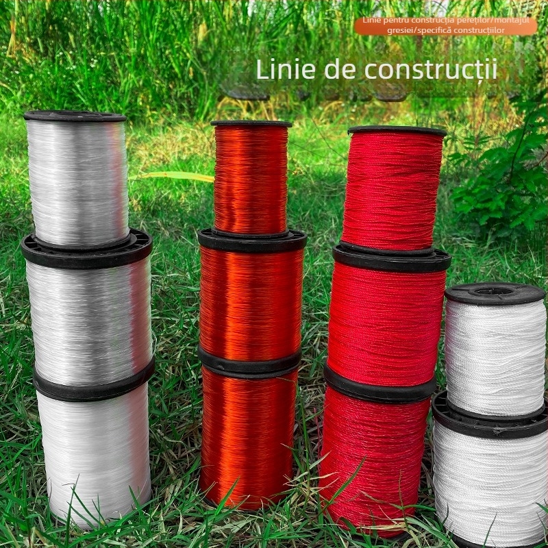 Linie din nylon roșu și alb pentru construcții și trasare