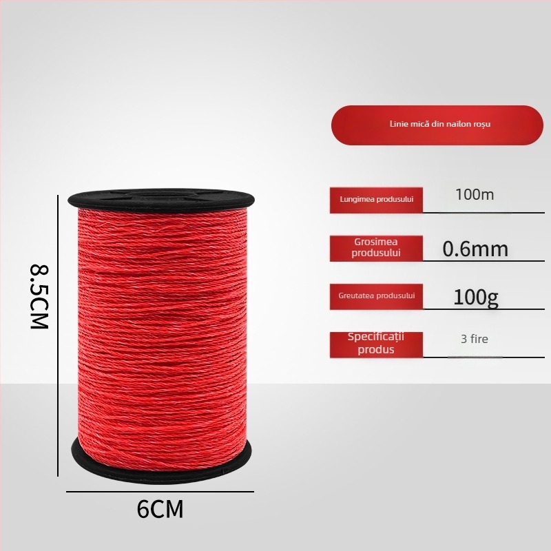 Linie din nylon roșu și alb pentru construcții și trasare