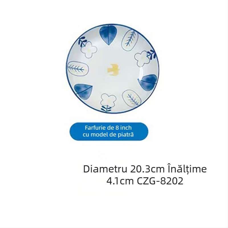 Set de veselă din porțelan cu oase, stil european, design modern minimalist, farfurii și boluri din ceramică, vase pentru acasă, cadou pentru casa nouă, vânzare en gros