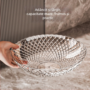 Platou transparent pentru fructe – lux ușor, potrivit pentru sufragerie, servire fructe, gustări și bomboane