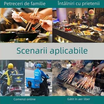 Bețișoare de unică folosință, ambalate individual, de calitate alimentară, pentru restaurante, pentru takeout și uz casnic, 50 perechi