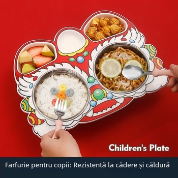 Farfurie pentru copii cu temă Dansul Leului, stil chinezesc, cadou