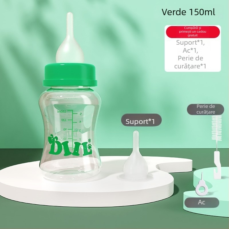 Biberon pentru animale de companie nou-născute, potrivit pentru cățeluși și pisicuțe, cu tetină de hrănire