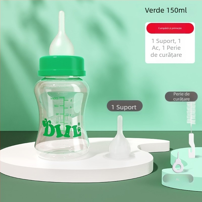 Biberon pentru animale de companie nou-născute, potrivit pentru cățeluși și pisicuțe, cu tetină de hrănire