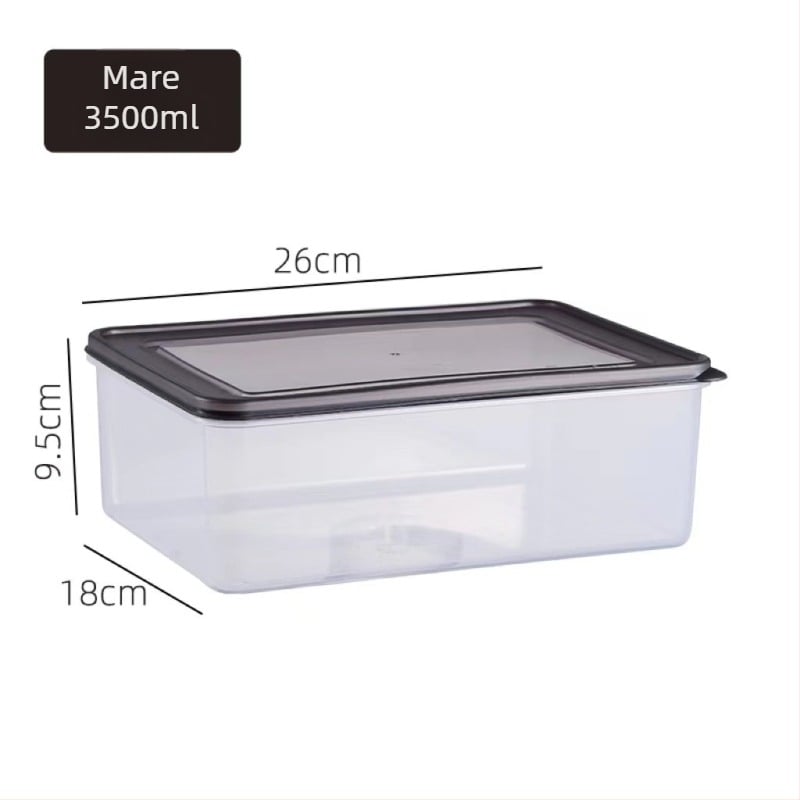 Set de recipiente pentru păstrarea alimentelor, transparente, cu capacitate mare, compatibile cu cuptorul cu microunde, frigider și congelator
