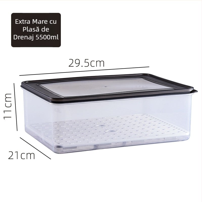 Set de recipiente pentru păstrarea alimentelor, transparente, cu capacitate mare, compatibile cu cuptorul cu microunde, frigider și congelator