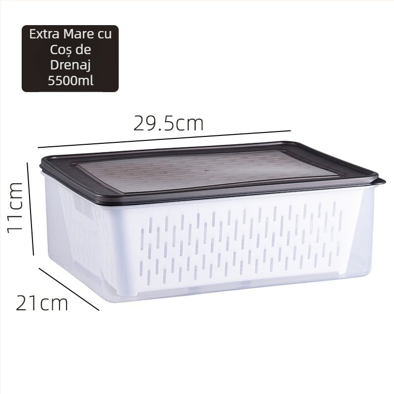 Set de recipiente pentru păstrarea alimentelor, transparente, cu capacitate mare, compatibile cu cuptorul cu microunde, frigider și congelator