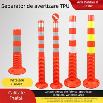Stâlpi de avertizare din TPU, cu elasticitate mare, duri și rezistenți la compresie, rezistenți la impact și revenire, stâlpi exterior reflectanți, protecție cu film de înaltă rezistență