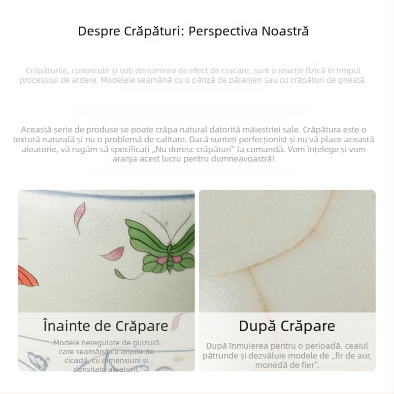 Ceai în stil japonez, retro, albastru și alb, cu iepuraș și căpșuni, ceașcă principală, ceașcă de degustare, ceașcă individuală, ceașcă pentru oaspeți, set ceramic pentru uz casnic.