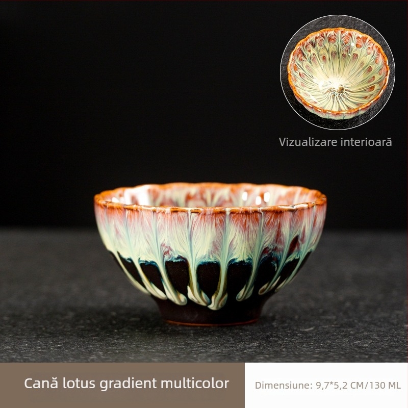 Ceșă de ceai din porțelan, obiect decorativ ceramic pentru casă