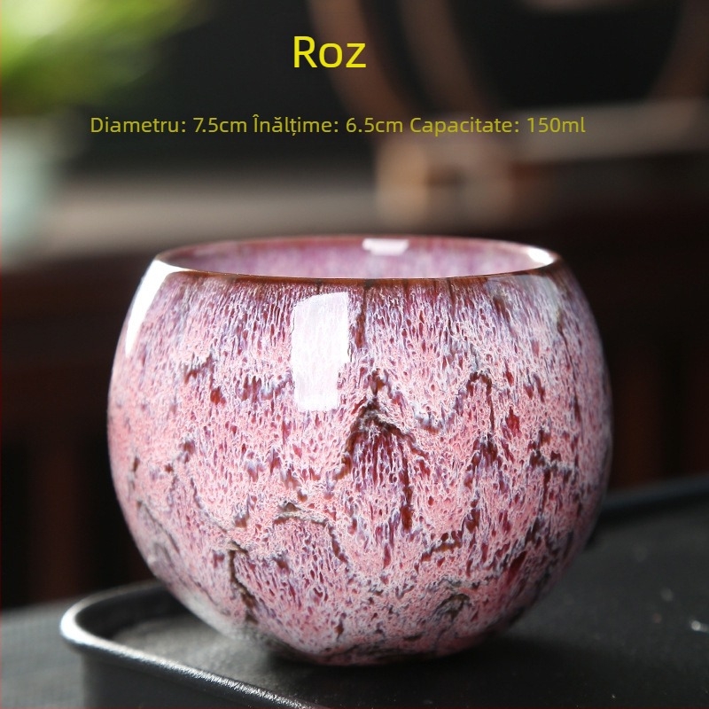 Ceașcă Dragon Egg Jianware, ceașcă ceramică pentru espresso cu motiv dragon, anti-răsturnare, încălzire a mâinilor