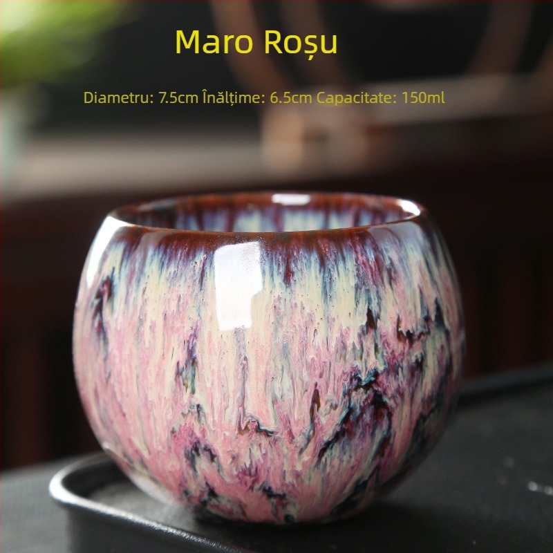 Ceașcă Dragon Egg Jianware, ceașcă ceramică pentru espresso cu motiv dragon, anti-răsturnare, încălzire a mâinilor