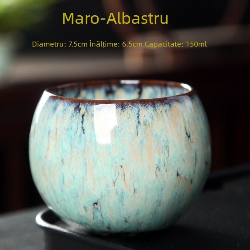 Ceașcă Dragon Egg Jianware, ceașcă ceramică pentru espresso cu motiv dragon, anti-răsturnare, încălzire a mâinilor