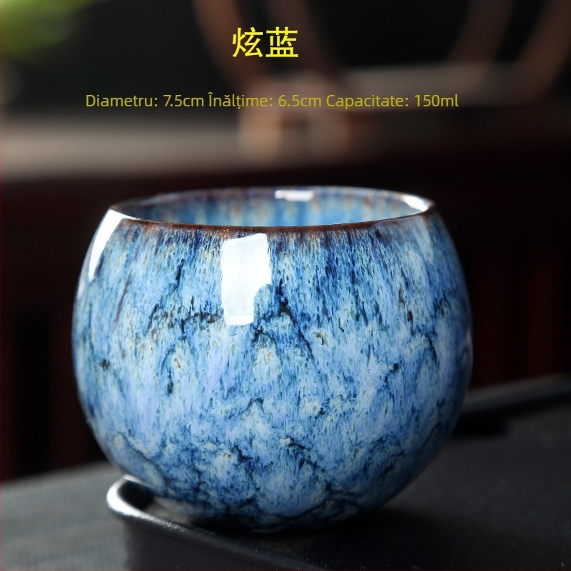 Ceașcă Dragon Egg Jianware, ceașcă ceramică pentru espresso cu motiv dragon, anti-răsturnare, încălzire a mâinilor