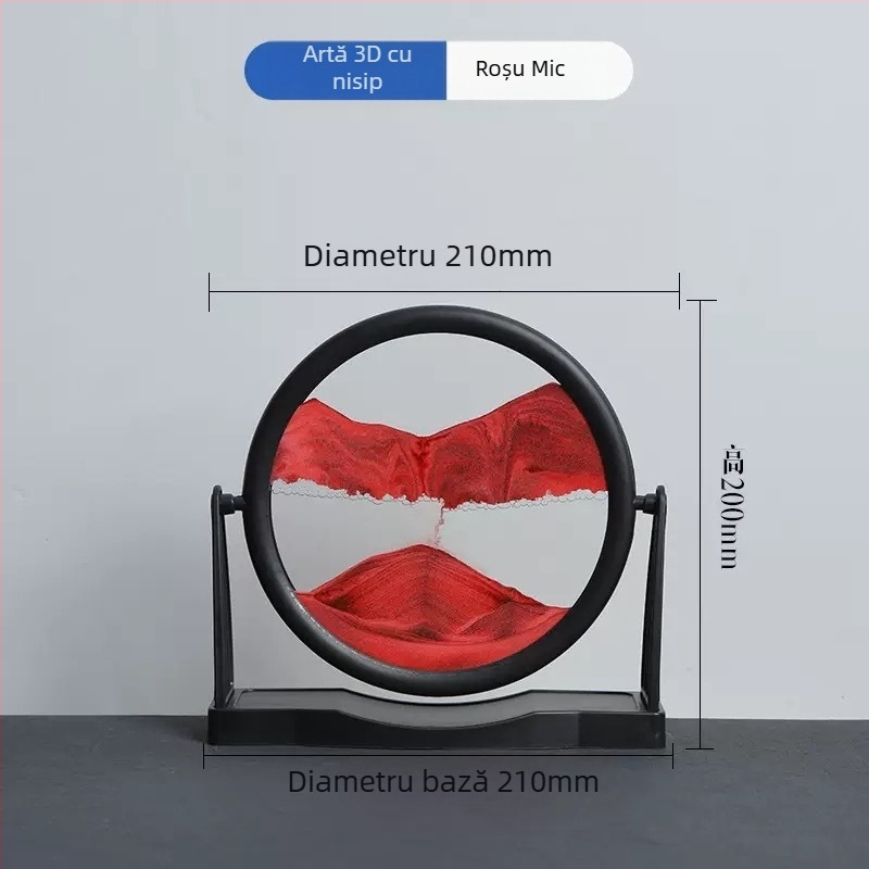 Artă cu nisip 3D – clepsidră, decor modern pentru casă și birou