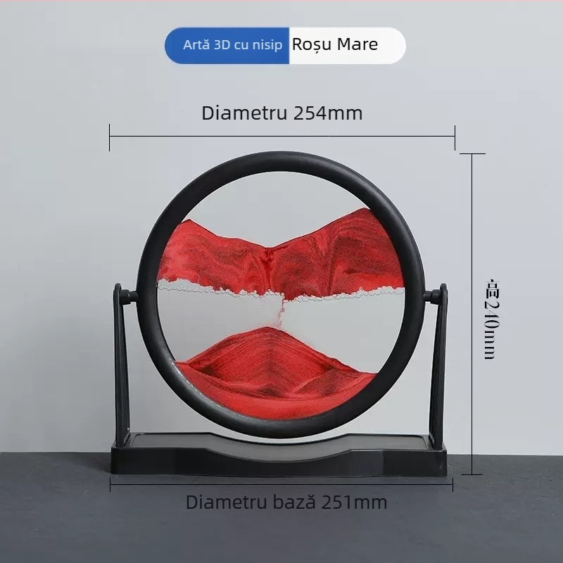 Artă cu nisip 3D – clepsidră, decor modern pentru casă și birou