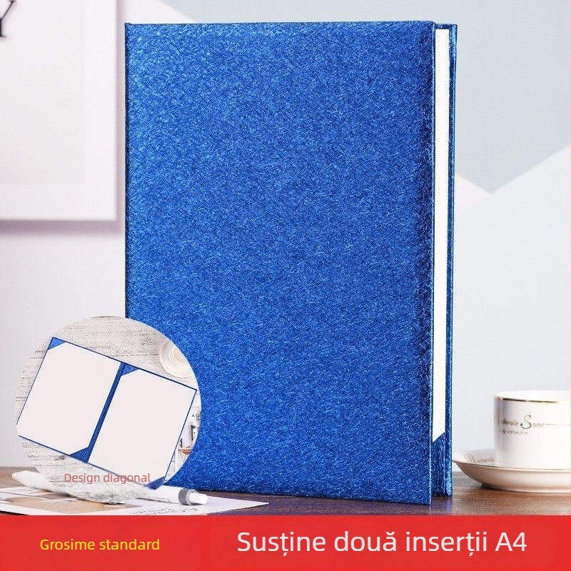 Copertă de certificat din piele roșie, format A4, pentru discursuri și recitarea poeziei