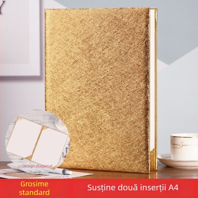 Copertă de certificat din piele roșie, format A4, pentru discursuri și recitarea poeziei