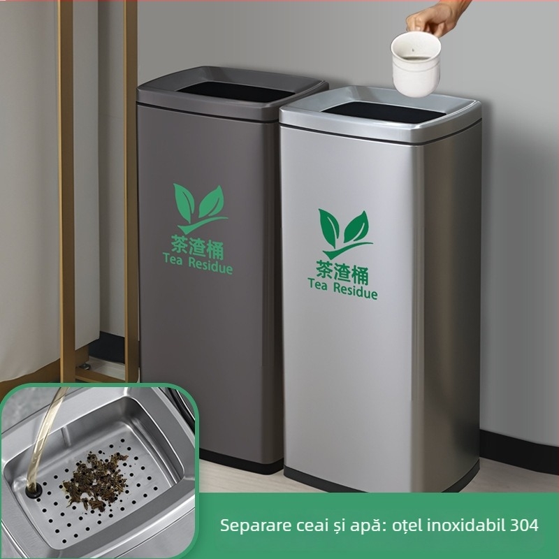 Coș din oțel inoxidabil pentru resturi de ceai cu filtru, utilizare în birou, 12 L