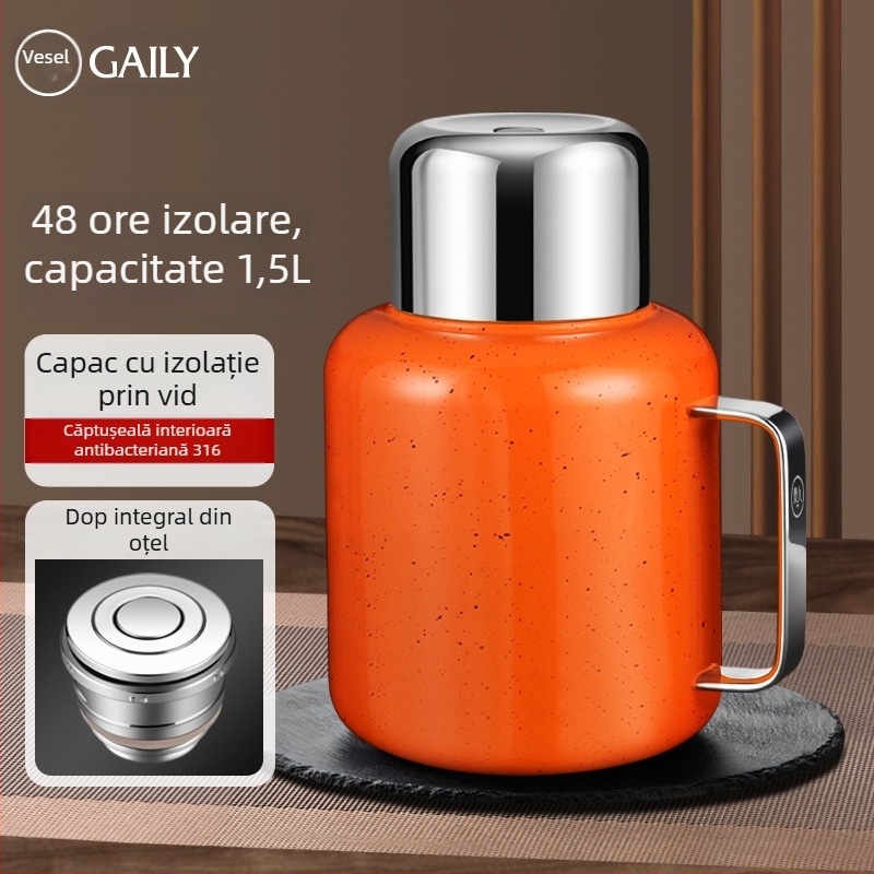Nobleman ceainic termoizolant din oțel inoxidabil 316, capacitate mare, pentru birou și acasă