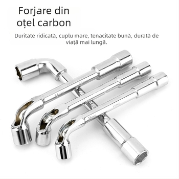 Cheie cu capete în formă de L, perforată, dublă, cheie hexagonală adâncă cu frezare, cheie de țeavă în formă de 7