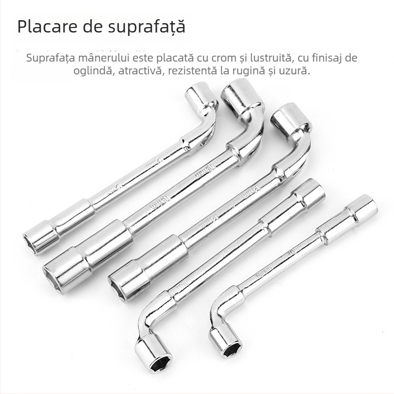 Cheie cu capete în formă de L, perforată, dublă, cheie hexagonală adâncă cu frezare, cheie de țeavă în formă de 7