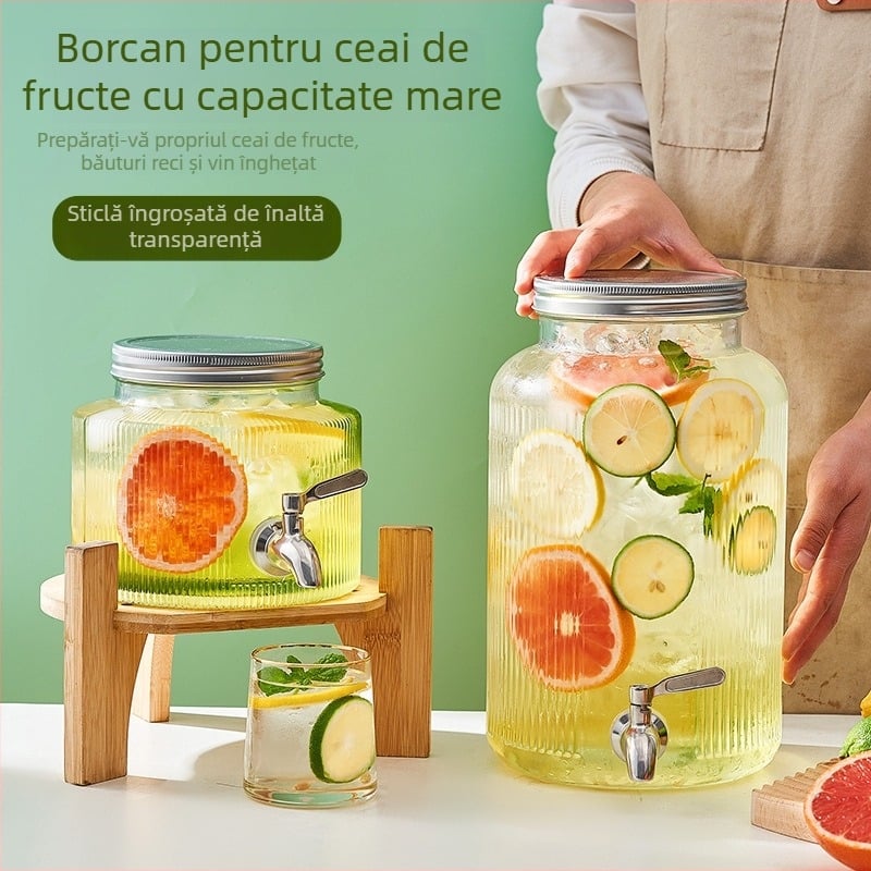 Okins carafă din sticlă pentru apă rece, capacitate mare, utilizare casnică, design modern minimalist