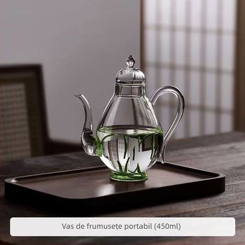 Ceainic de mână, ceainic frumos, dispozitiv de preparare a ceaiului, ceainic din sticlă cu borosilicat înalt pentru ceai verde, set de ceai, ceainic de casă din sticlă, cană de vin, separare ceai-apă