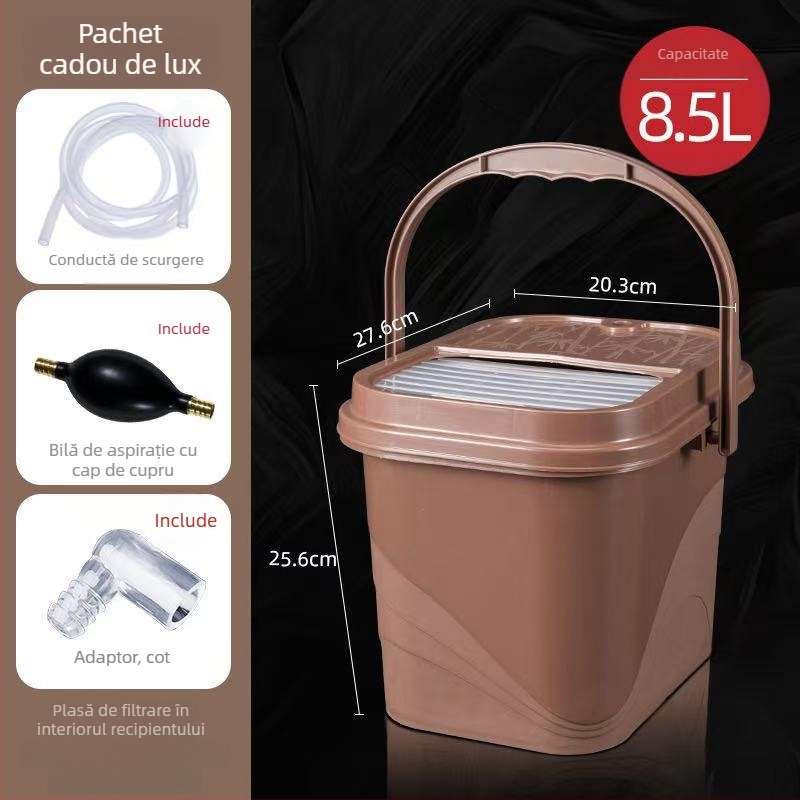 Recipient din plastic pentru resturi de ceai, drenaj, accesorii pentru ceremonia ceaiului, găleată mică pentru ceai, tavă de servire ceai