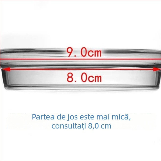 Ceașcă de ceai din sticlă, în formă de ou, cu pereți dubli, capac și filtru, set de trei piese pentru birou
