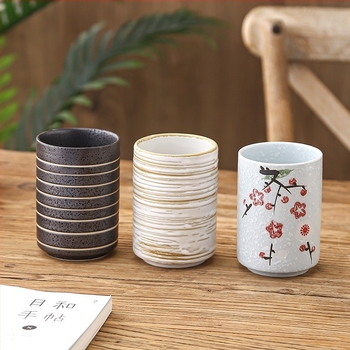 Ceașcă de ceai din porțelan în stil japonez, cupă pentru sushi, mică ceașcă retro de ceai, ceașcă de birou pentru ceai, ceașcă de supă