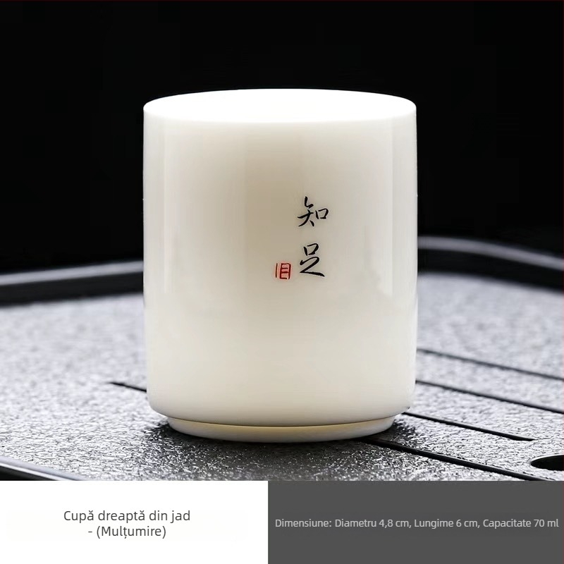 Ceșcă de ceai din porțelan alb, cu gură dreaptă, ceramică minimalistă pentru uz personal