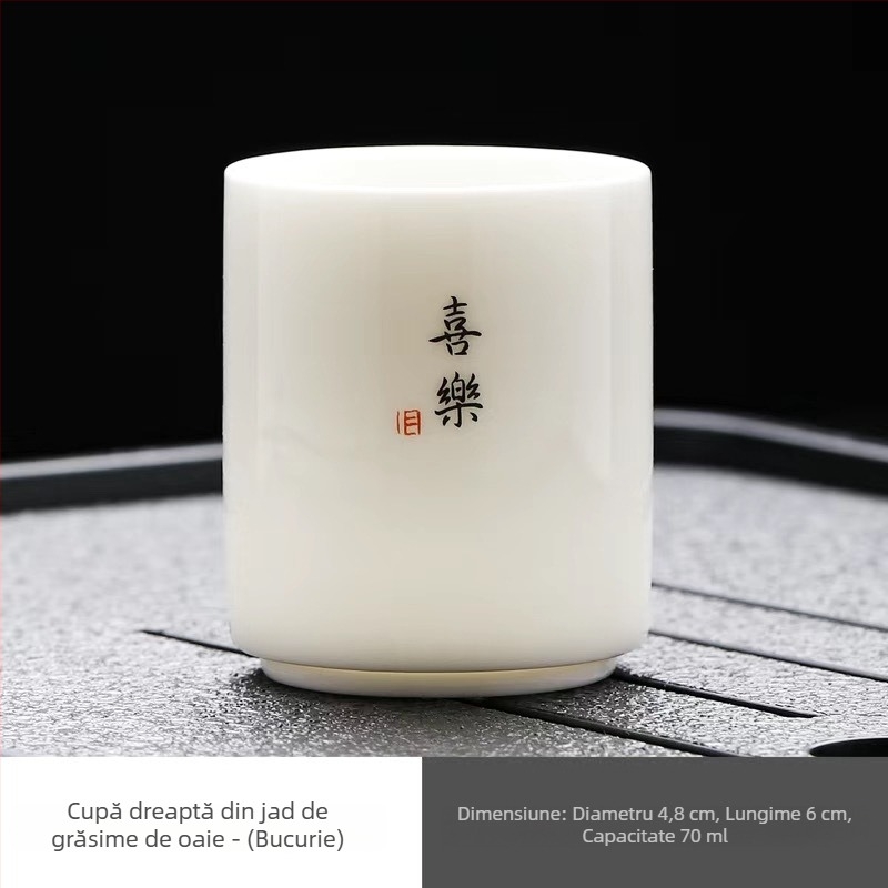 Ceșcă de ceai din porțelan alb, cu gură dreaptă, ceramică minimalistă pentru uz personal