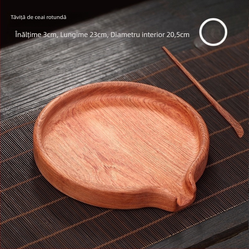 Tavă de ceai din lemn masiv de rosewood pentru Pu'er, tavă de degustare a ceaiului, cutie pentru bucățile de ceai și tavă de evaluare a frunzelor