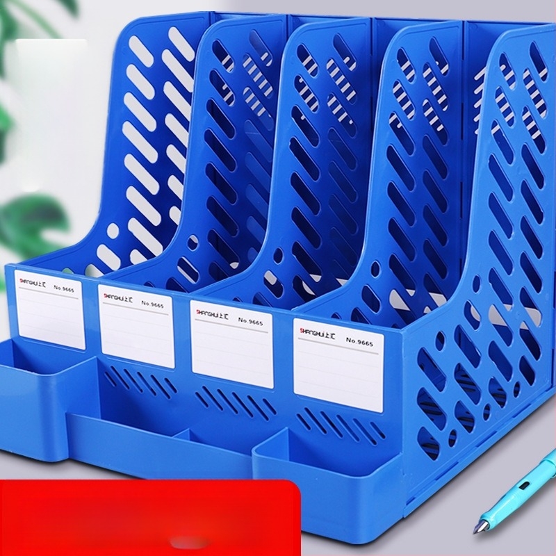 Raft de fișiere din plastic cu patru coloane