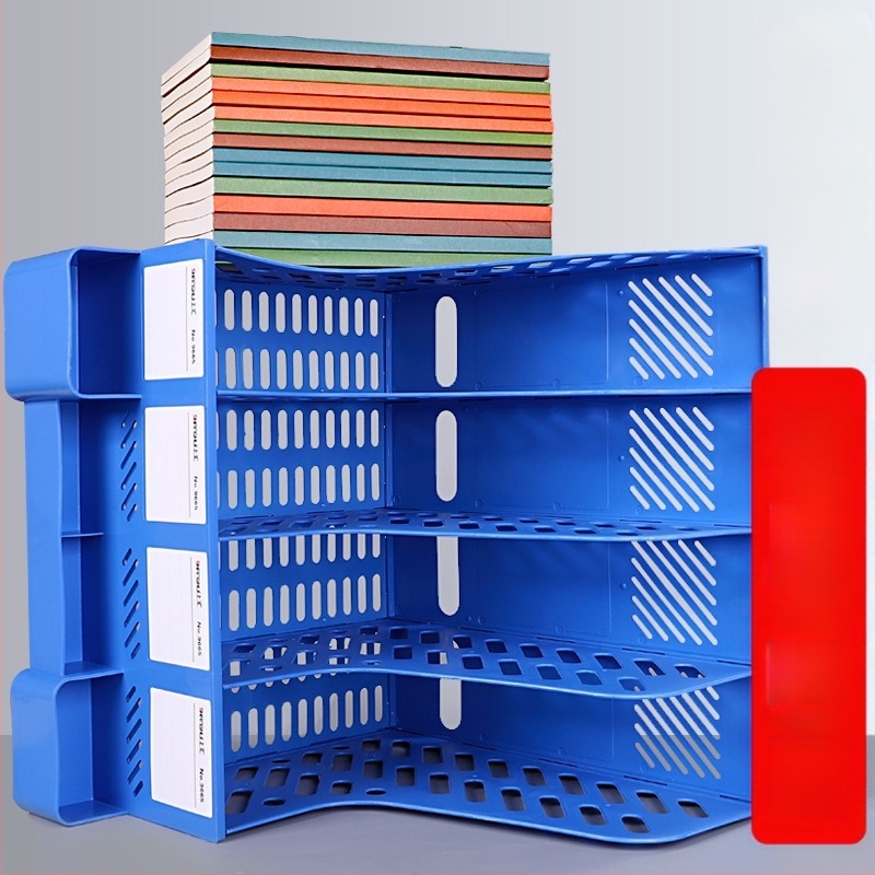 Raft de fișiere din plastic cu patru coloane