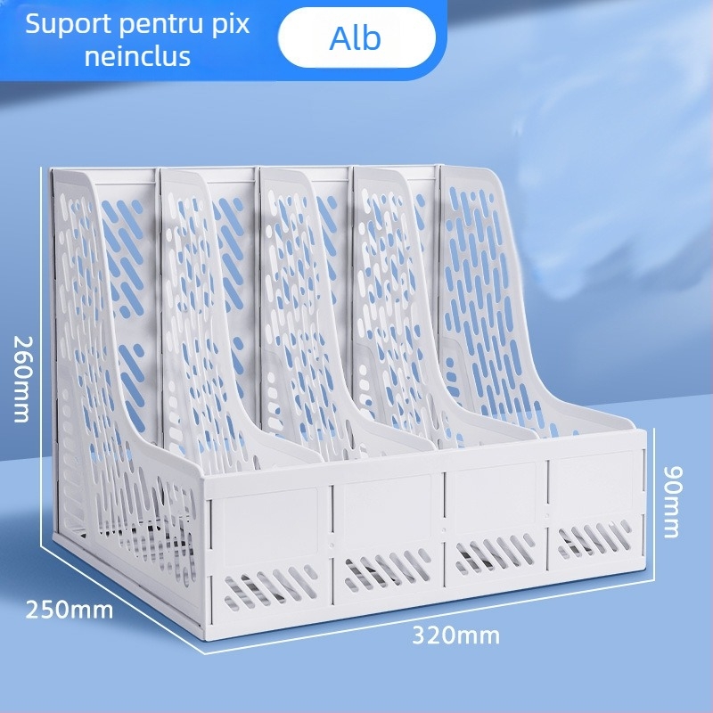 Raft de fișiere din plastic cu patru coloane