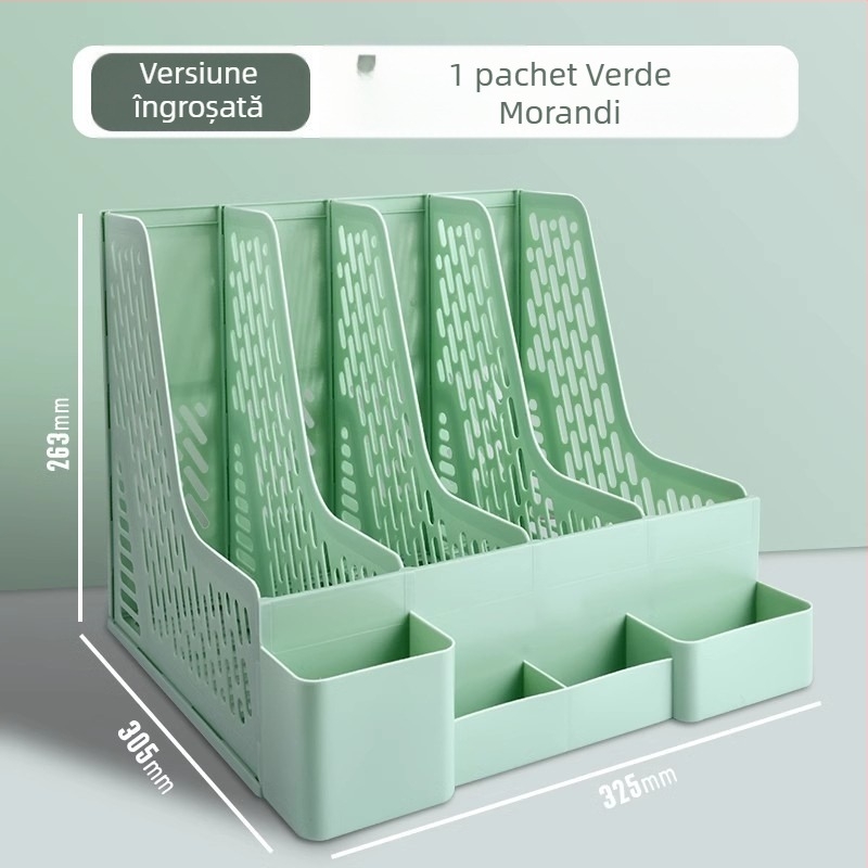 Raft de fișiere din plastic cu patru coloane
