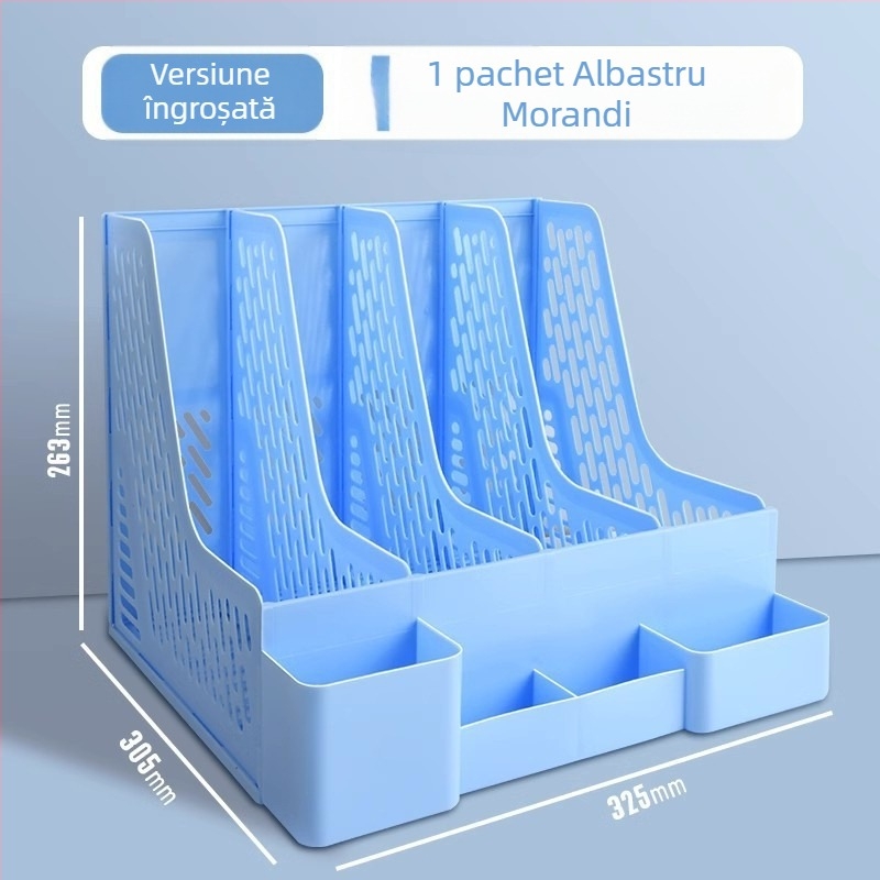 Raft de fișiere din plastic cu patru coloane
