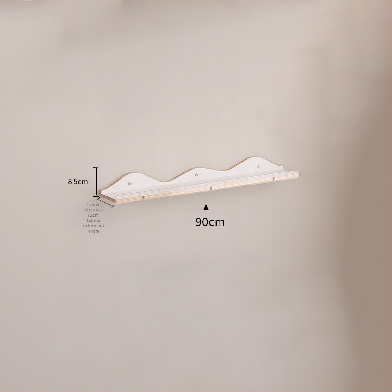 Raft de perete din lemn pentru cărți și reviste, decor pentru living