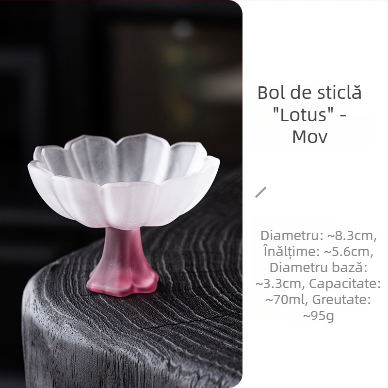 Ceai cu picior înalt, glazurat, cu ceașcă de aromă și pahare pentru vin de orez și soju – sticlă elegantă