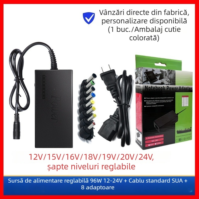 Sursă de alimentare reglabilă 3-12V/2A, 9-24V pentru bandă LED și pompă de apă cu viteză reglabilă 3-24V