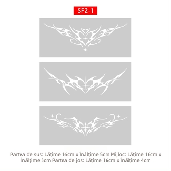 Album de tatuaje cu șablon decupat Succubus, designuri cu pulverizare îngroșate — fluture, inimă, acoperire a defectelor; claviculă, partea inferioară a spatelui, abdomen inferior; unisex