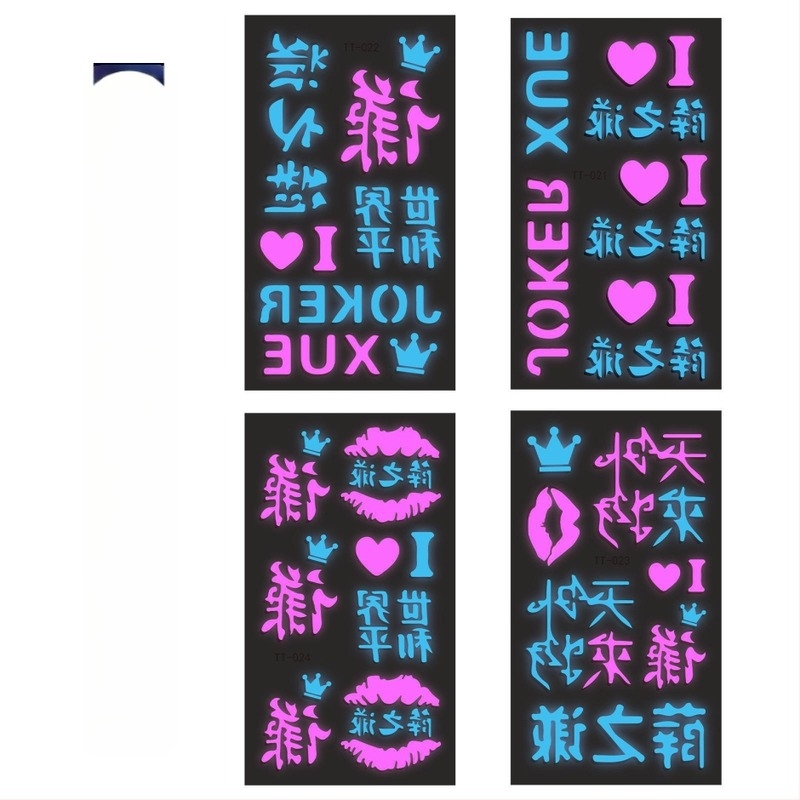 Tatuaje faciale luminoase, în două culori, pentru concertul Zhiqian cu Mayday, Zhang Shaohan și Jay Chou – autocolante faciale care luminează