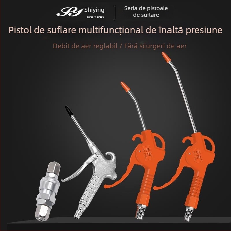 Cap de pistol de aer cu presiune înaltă pentru suflarea prafului, unealtă pneumatică de îndepărtare a prafului, cu compresor de aer și furtun de aer