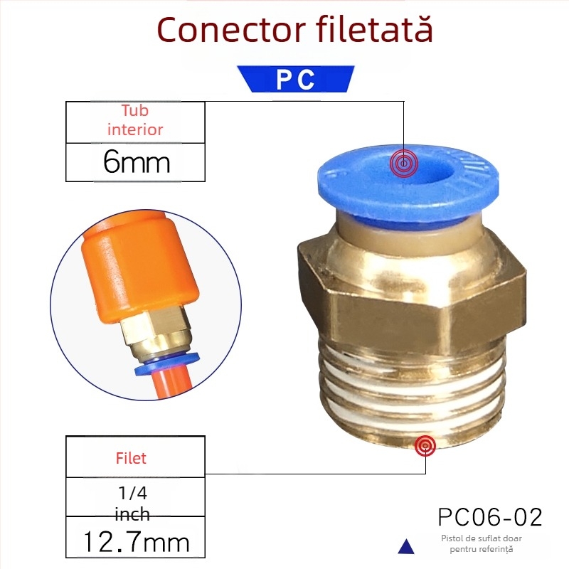 Cap de pistol de aer cu presiune înaltă pentru suflarea prafului, unealtă pneumatică de îndepărtare a prafului, cu compresor de aer și furtun de aer