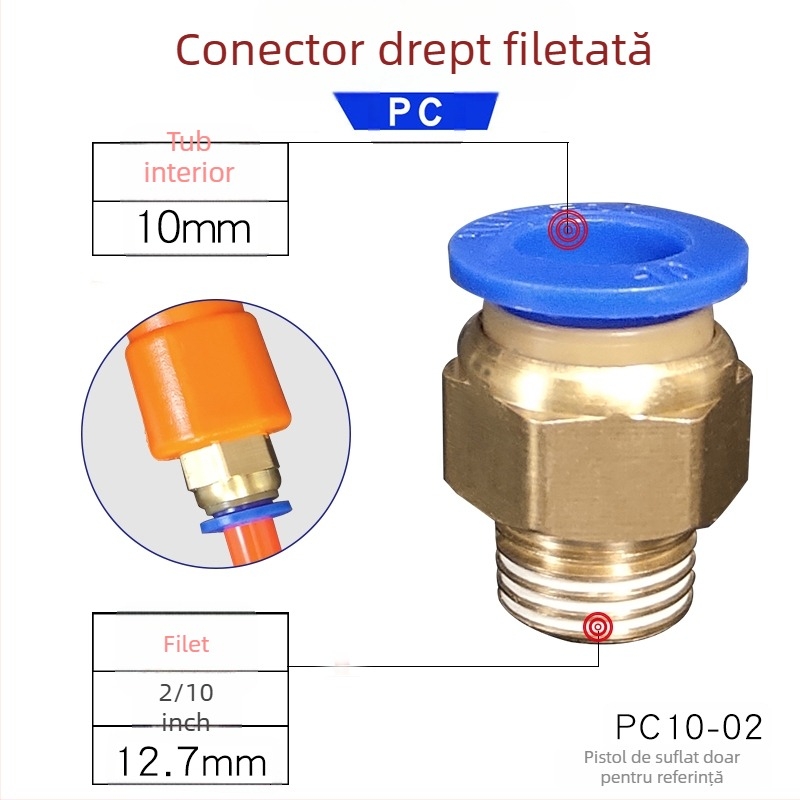 Cap de pistol de aer cu presiune înaltă pentru suflarea prafului, unealtă pneumatică de îndepărtare a prafului, cu compresor de aer și furtun de aer