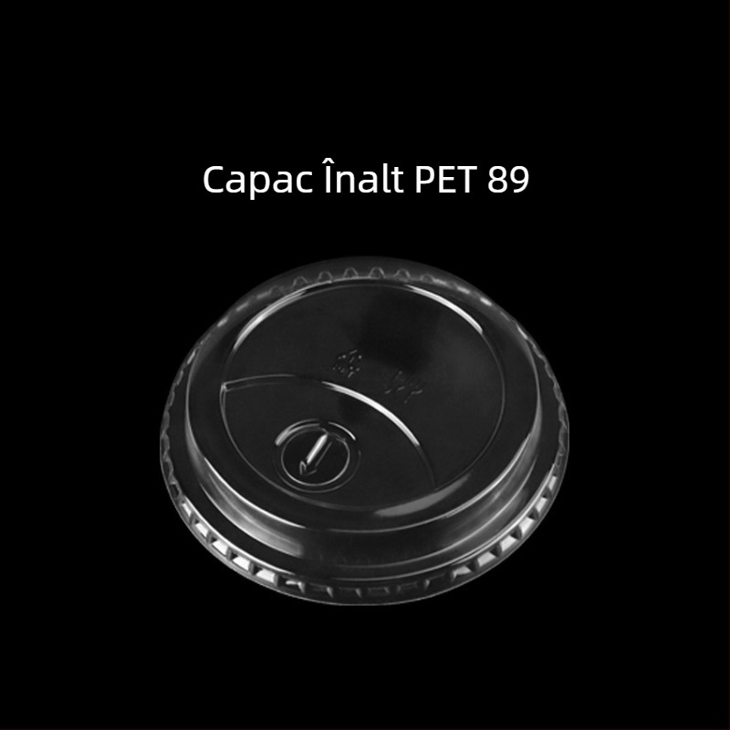 Cupe PET de unică folosință pentru ceai cu lapte, formă în U, diametru 90 mm