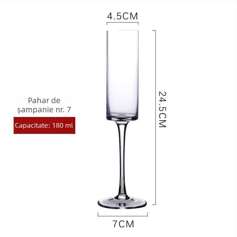 Pahare de șampanie din cristal, formă zodiacală, capacitate 101–200 ml, set