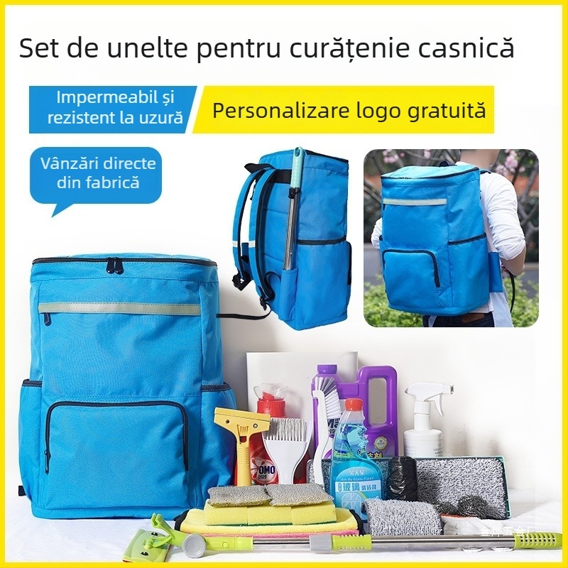 Anxinjie Kit de unelte pentru curățenie pentru casă — rucsac impermeabil cu spațiu mare de depozitare